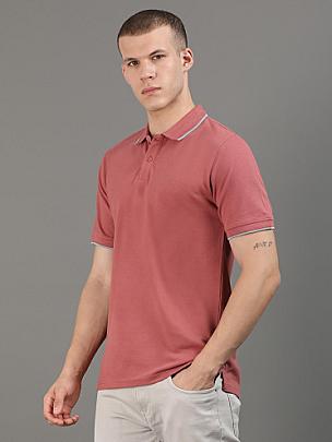 SHOWKEY Men Polo Collar T-shirt
